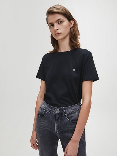 Calvin Klein Ruhák HU174615 | Calvin Klein Organic Cotton Női Póló Fekete